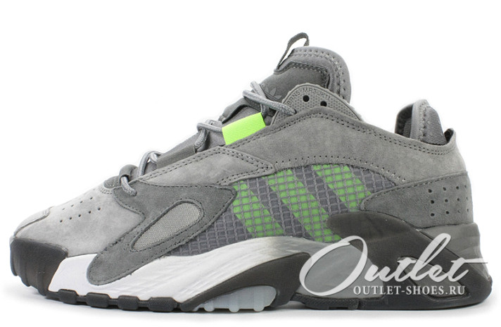 Кроссовки Adidas Streetball Grey Three Green EE5922 серые
