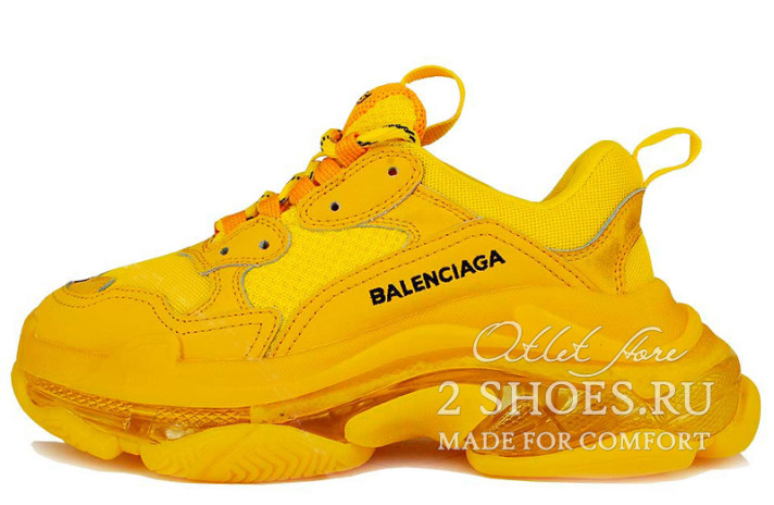 Кроссовки Balenciaga Triple S Yellow  желтые