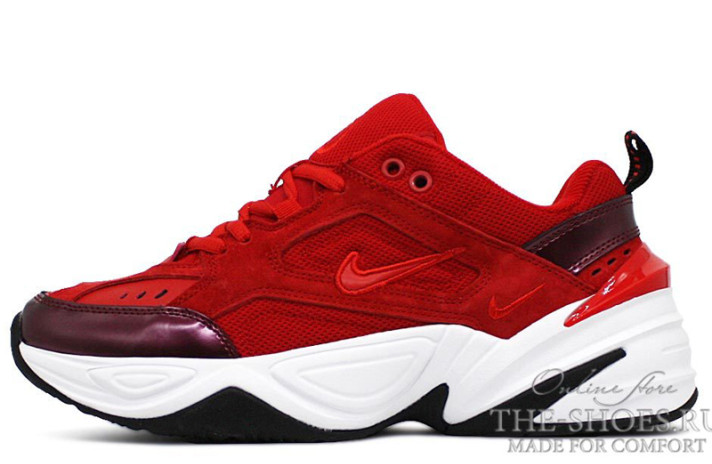 Кроссовки Nike M2K Tekno University Red Suede Bright Crimson AV7030-600 красные