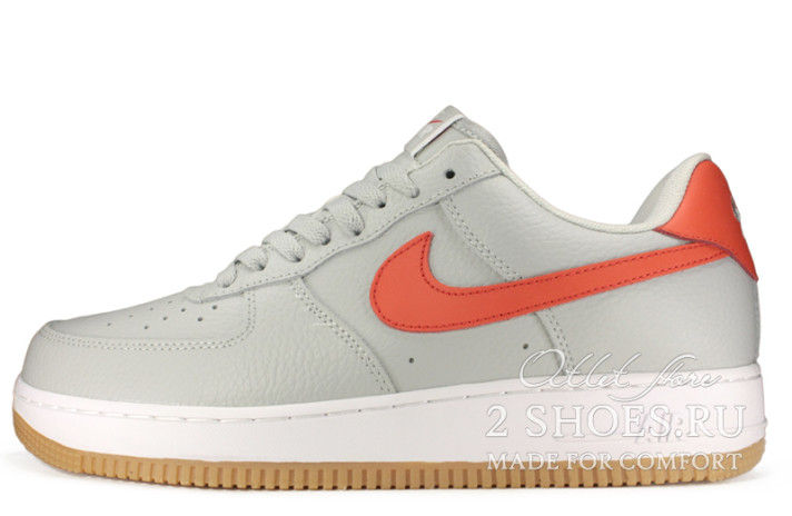 Кроссовки Nike Air Force 1 Low Grey Red CI0057-003 серые, кожаные