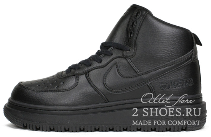 Кроссовки Nike Air Force 1 High Boot Gore-Tex Black DA0418-001 черные, кожаные