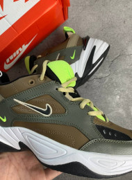 Кроссовки Nike M2K Tekno Medium Olive Black Yukon Brown живое фото 3