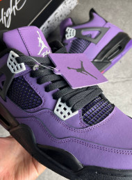 Кроссовки Nike Air Jordan 4 (IV) Retro Travis Scott Purple  живое фото 3