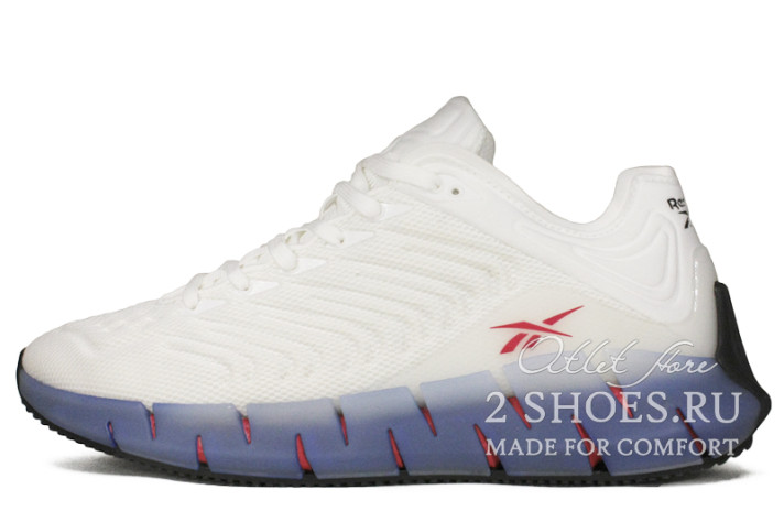 Кроссовки Reebok Zig Kinetica White Orange Fluid Blue EH1725 белые